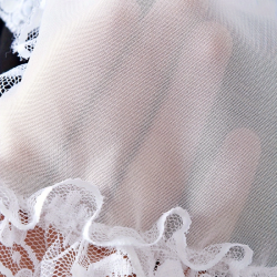 Sexy Lingerie Sets for Women, Maid Skirt Three-piece Set With Apron and Hairpin.